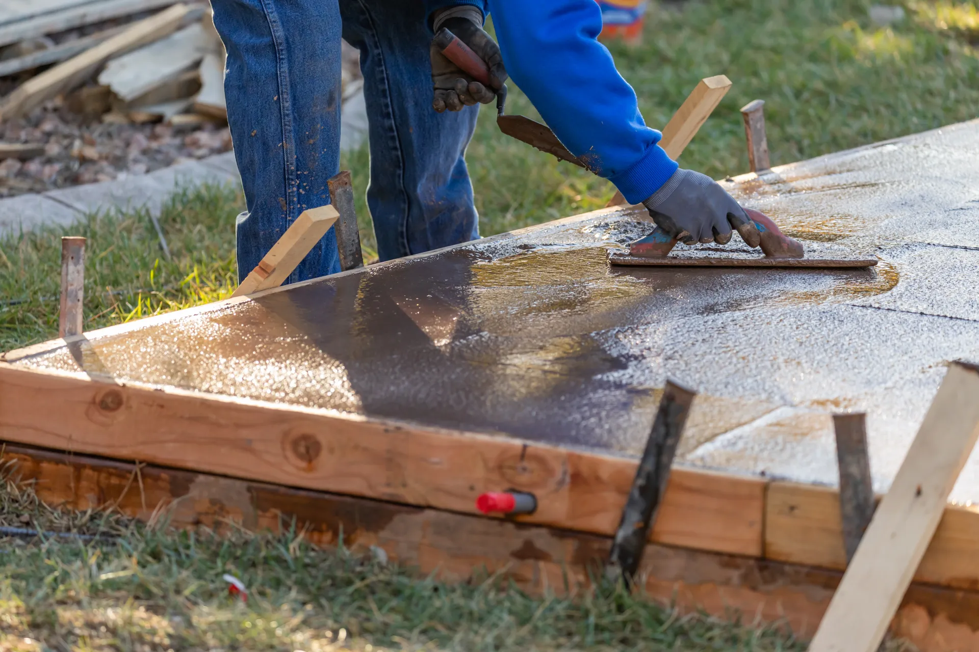 Concrete base preparation and groundworks